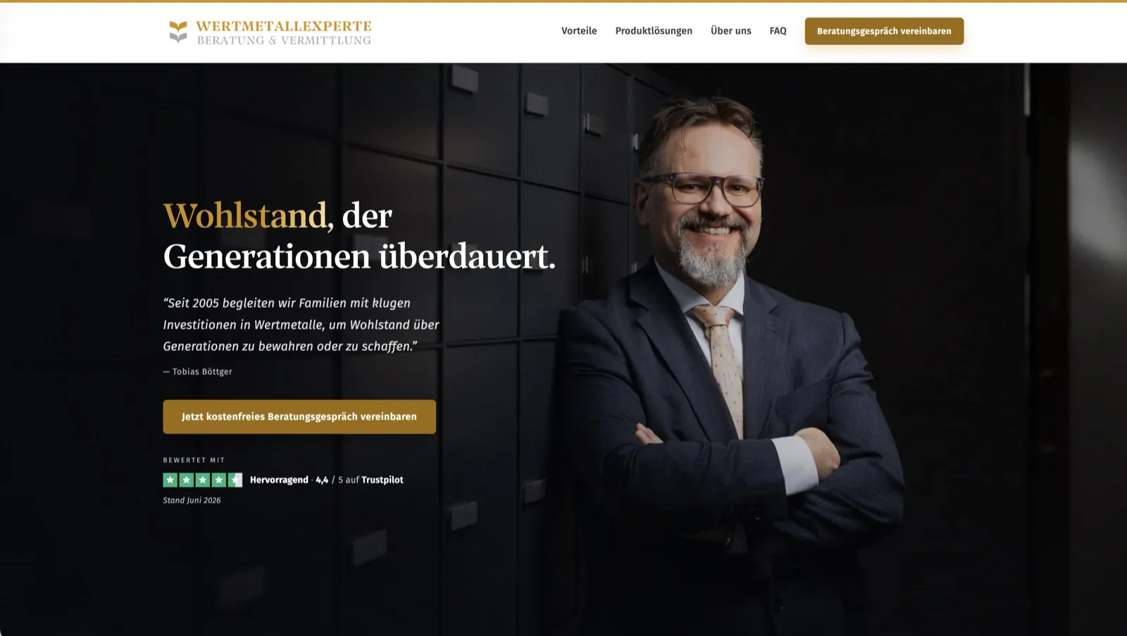 Screenshot von wertmetallexperte.de
